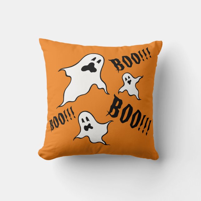 Spooky Halloween Spöken Throw Cushion Kudde (Framsida)