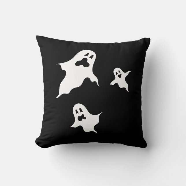 Spooky Halloween Spöken Throw Cushion Kudde (Framsida)
