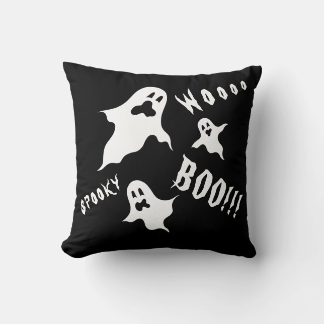 Spooky Halloween Spöken Throw Cushion Kudde (Framsida)