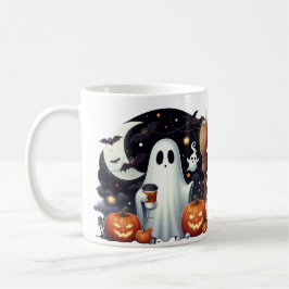 Spooky Halloween-spökpumpor Kaffemugg