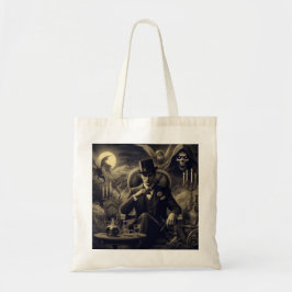 Spooky Halloween Steampunk Man in Fog Tote Bag Tygkasse