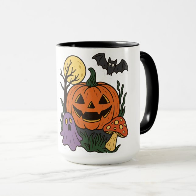 Spooky Halloween Sticker Mugg (Framsida höger)