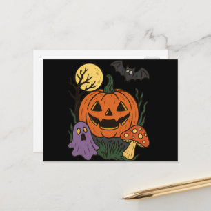 Spooky Halloween Sticker Vykort