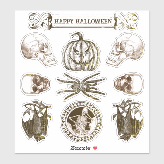 Spooky Halloween Stickers Klistermärken (Ark)
