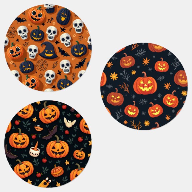 Spooky Halloween Stickers - Perfekt för Decor! (Grupp)