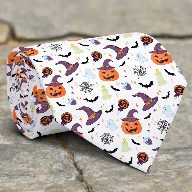 Spooky Halloween Symbols Funny Icons Mönster Slips (Skapare uppladdad)