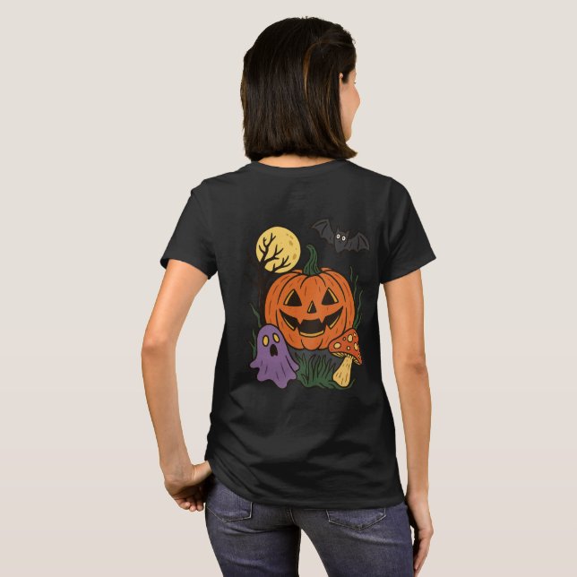 Spooky Halloween T Shirt (Hel baksida)