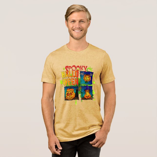 Spooky Halloween T Shirt (Framsida Full)