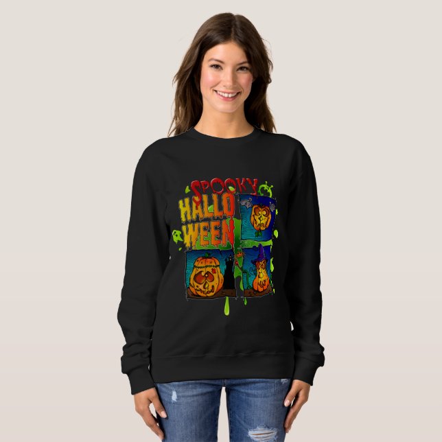Spooky Halloween T Shirt (Hel framsida)