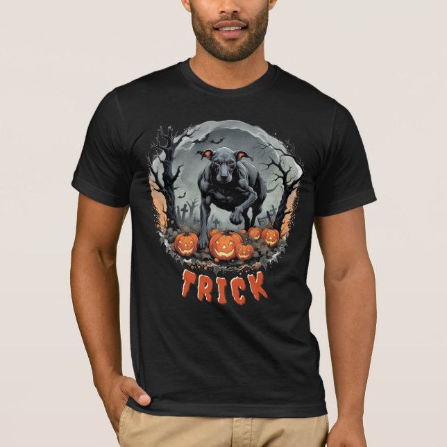 Spooky Halloween T-Shirt: Bus eller godis! T Shirt (Framsida)