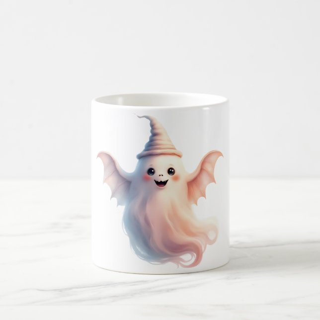 Spooky Halloween T-Shirt - Funny Ghost Kaffemugg (Center)