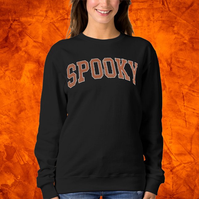 Spooky Halloween Text Black T Shirt (Skapare uppladdad)