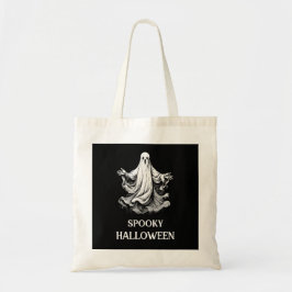 Spooky Halloween Tote Bag med spöke Tygkasse
