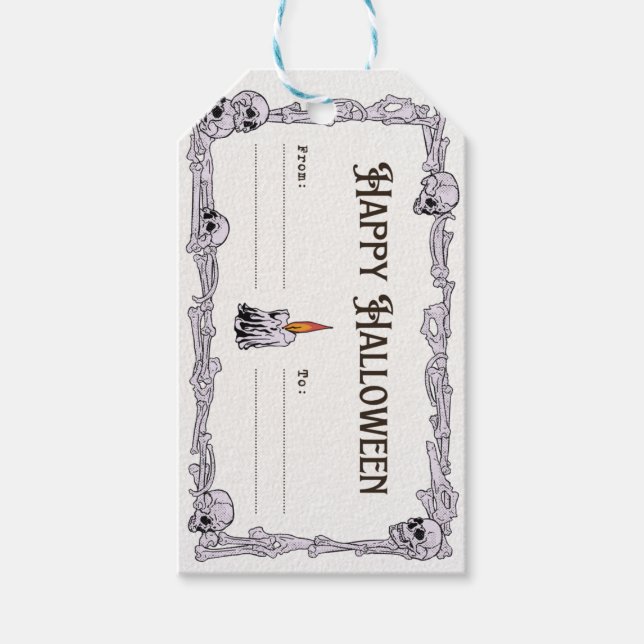 Spooky Halloween Treat Label Presentetikett (Framsidan)