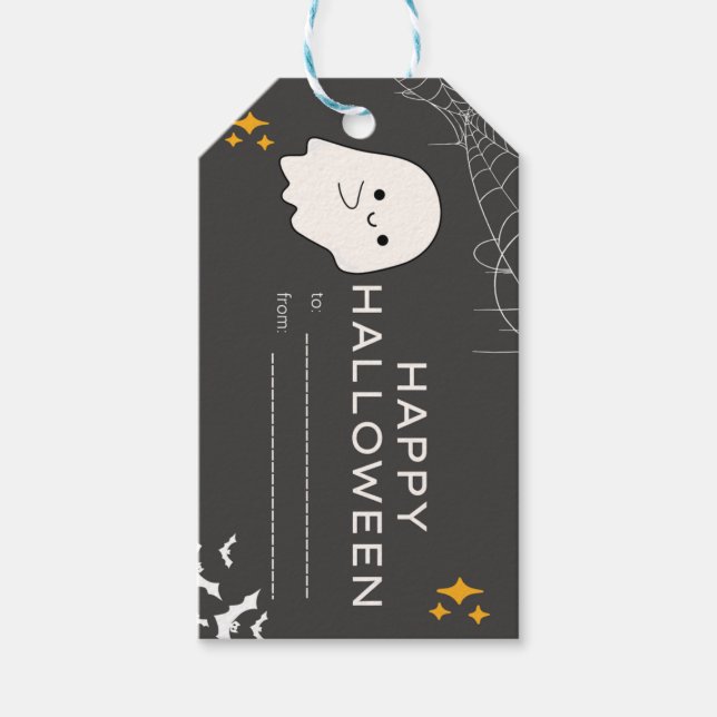 Spooky Halloween Treat Label Presentetikett (Framsidan)