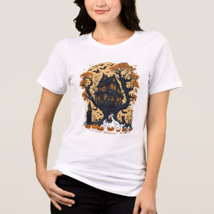 Spooky Halloween Treehouse Women's T Shirt