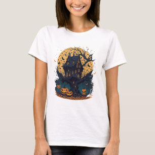 Spooky Halloween Treehouse Women's T-Shirt