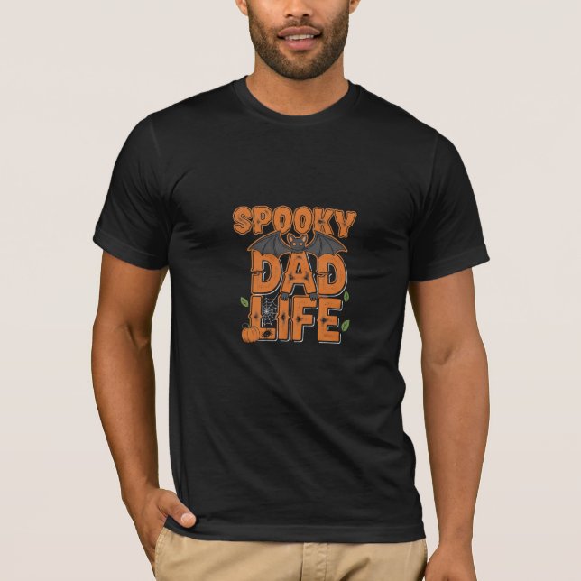 Spooky Halloween Tshirt för Pappor T Shirt (Framsida)