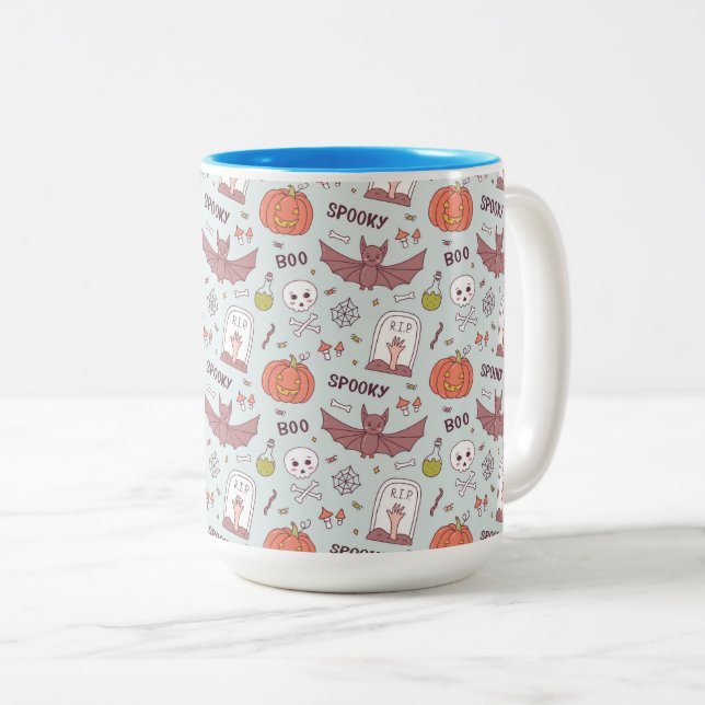 Spooky Halloween Två-Tonad Mugg (Framsida höger)