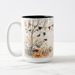 Spooky Halloween Two-Tone Mugg - 15 oz Fall.