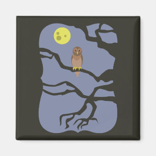 Spooky Halloween Uggla Magnet