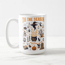 Spooky Halloween Vintage Design - Ghost, Pumpkin Kaffemugg