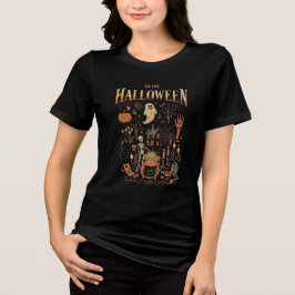 Spooky Halloween Vintage Design - Ghost, Pumpkin T Shirt