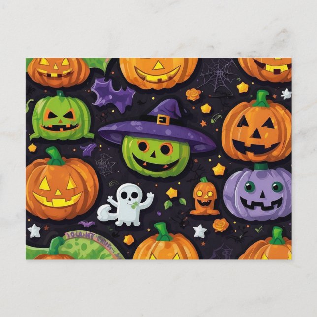 Spooky Halloween-vykort - Skicka desljus! Vykort (Framsida)