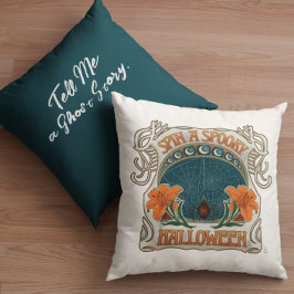 Spooky Halloween Whimsical Goth Kudde