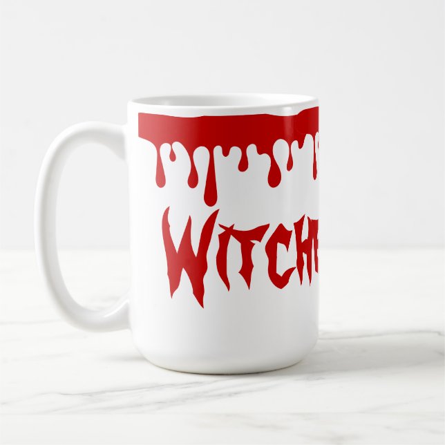 Spooky Halloween Witches Brew Driver Red Blood Kaffemugg (Vänster)