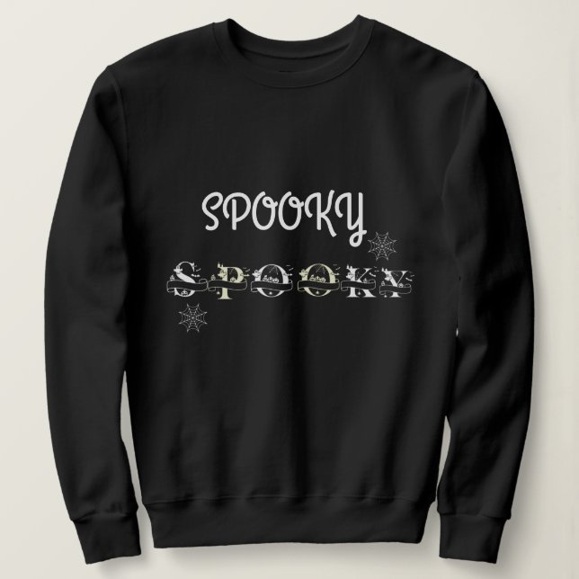 Spooky Halloween Women Sweatshirt T Shirt (Design framsida)