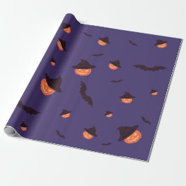 Spooky Halloween Wrapping Papper - Pumpkin & Fladd Presentpapper
