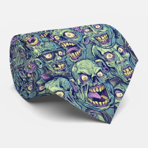 Spooky Halloween zombies tiled mönster Slips