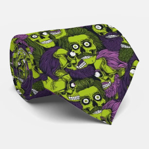 Spooky Halloween zombies tiled mönster Slips