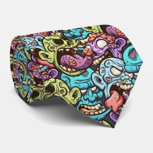 Spooky Halloween zombies tiled mönster Slips