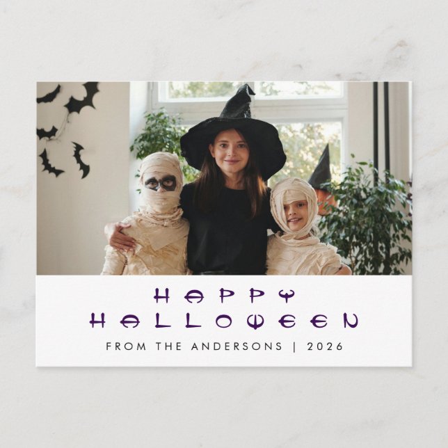 Spooky Happy halloween 1 Photo Helg Vykort (Framsida)