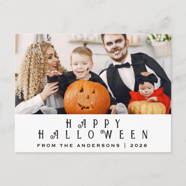 Spooky Happy halloween 1 Photo Helg Vykort (Framsida)
