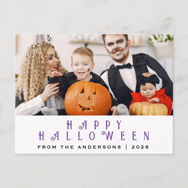 Spooky Happy halloween 1 Photo Helg Vykort (Framsida)