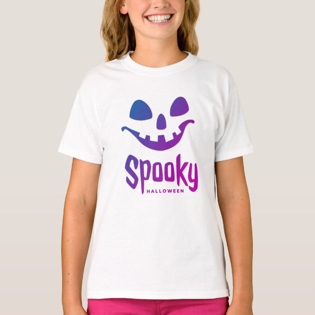 Spooky Happy halloween Costume för tjejer T-Shirt (Framsida)