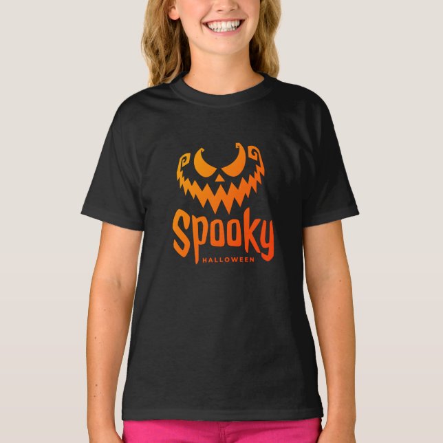 Spooky Happy halloween Costume för tjejer T-Shirt (Framsida)