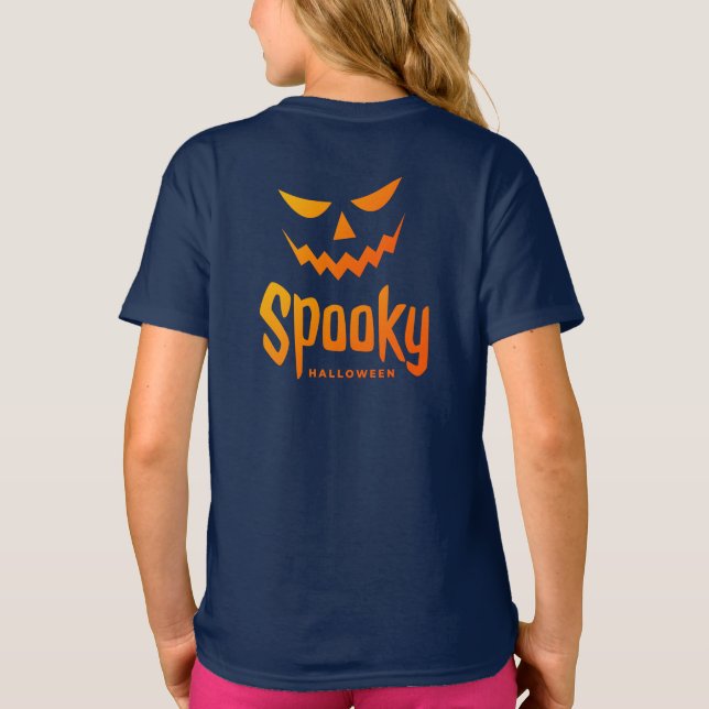 Spooky Happy halloween Costume för tjejer T-Shirt (Baksida)