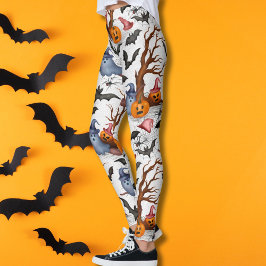 Spooky Happy halloween Costume Leggings