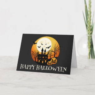 Spooky Happy halloween Haunted House Kort