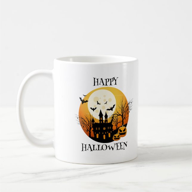 Spooky Happy halloween Kaffemugg (Vänster)