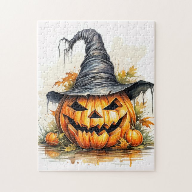 Spooky Happy halloween Pumpkin Pussel (Vertikal)