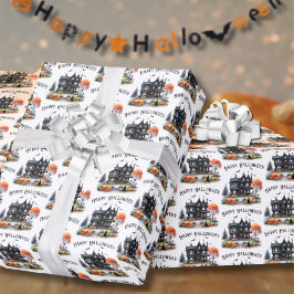 Spooky Happy halloween Wrapping Papper Presentpapper