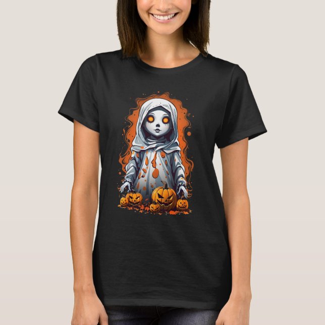 Spooky Haunted Doll | Halloween T Shirt (Framsida)