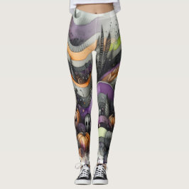 Spooky Haunted Forest Halloween Leggings