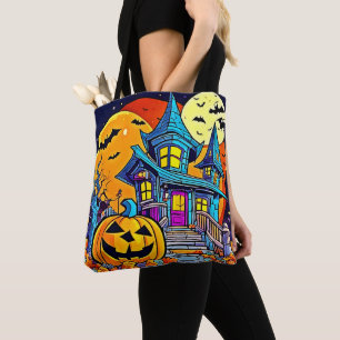 Spooky Haunted House Artwork Tygkasse