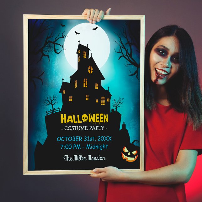 Spooky Haunted House Costume Halloween fest Poster (Skapare uppladdad)
